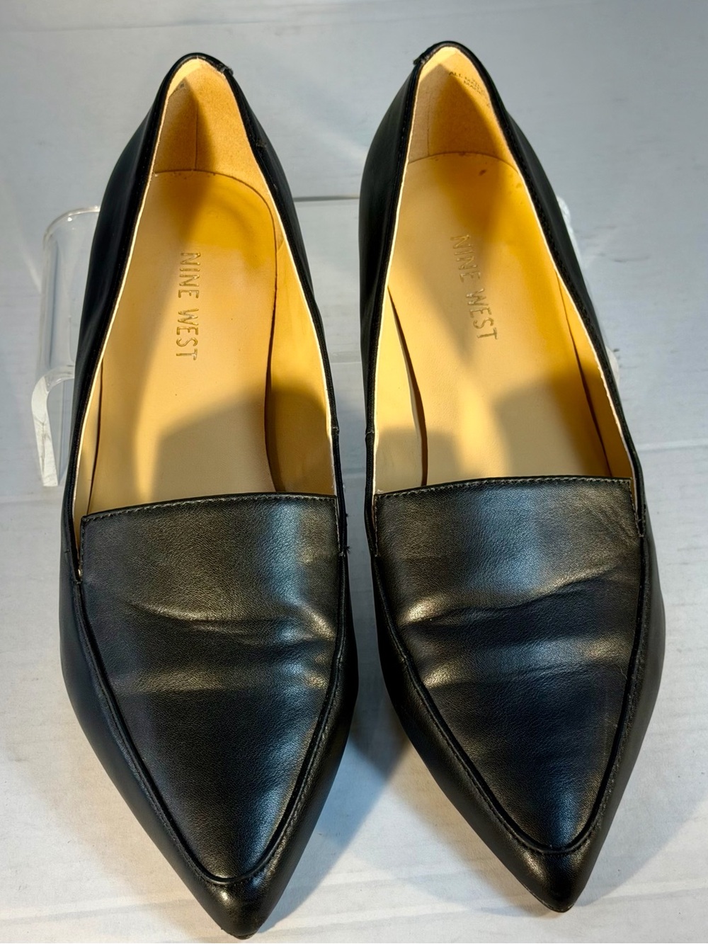 Nine West Black Pointed Loafers